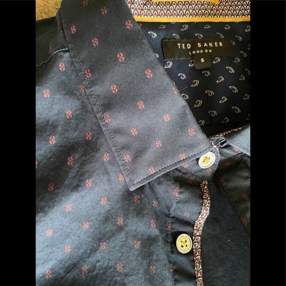 Ted Baker Slim Fit Shirt Size 5 Medium Designer - Picture 1 of 8